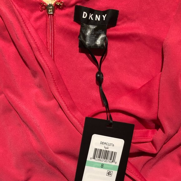 Brand New DKNY faux-wrap midi dress - Picture 7 of 10